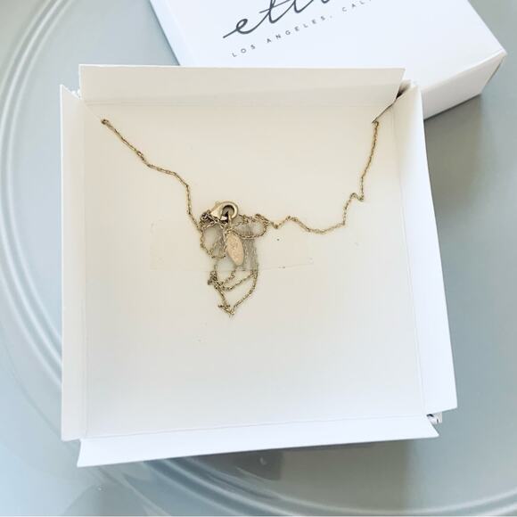 Ettika Silver Chain Delicate Necklace Moon Thin Design Jewelry NEW IN BOX - Picture 4 of 7